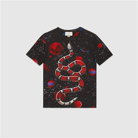 gucci space snake tee|Gucci shirt checker.